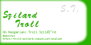 szilard troll business card